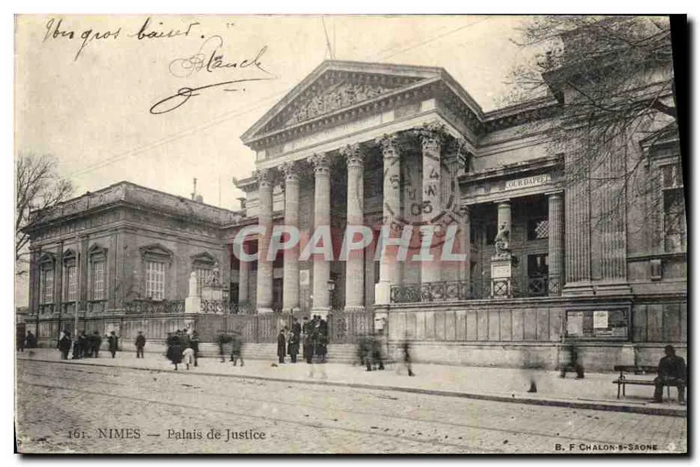 NIMES — Palácio de Justiça — B. F. CHALON-S-SAONE, n° 161 - Frente