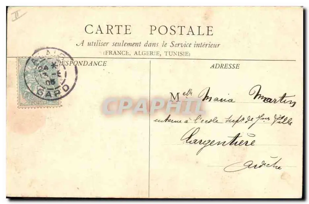 NIMES — Palácio de Justiça — B. F. CHALON-S-SAONE, n° 161 - Verso