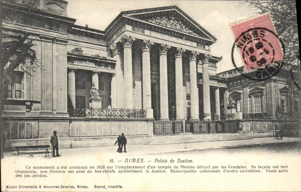Nîmes — Paleis van Justitie — Maison Universelle & Nouvelles Galeries, n°16 - Voorkant