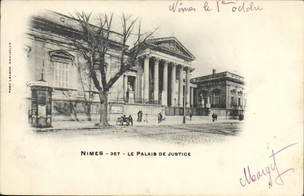 Nîmes - A Palácio de Justiça — Fot. LACOUR MARSEILLE, n°357 - Frente