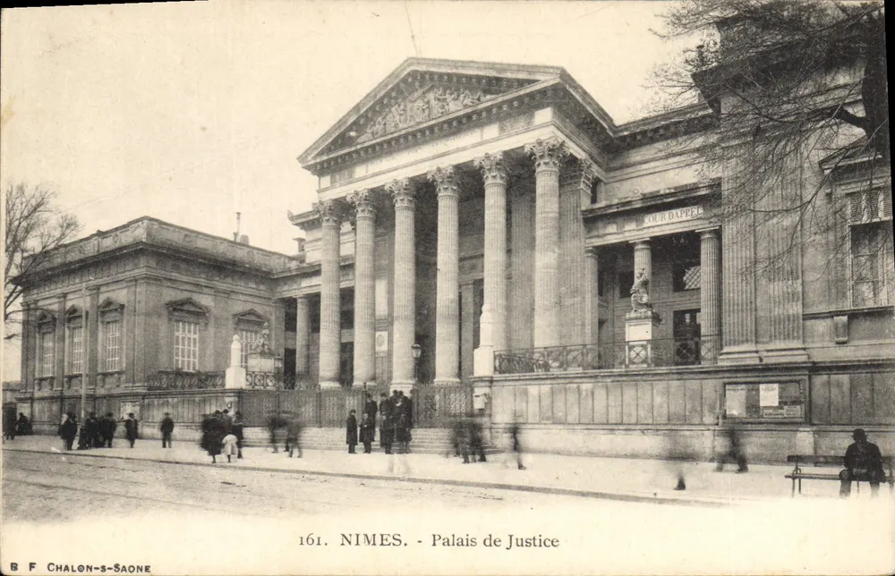 NIMES - Palácio da Justiça — Tribunal de Apelação — editor B F Chalon-saône, n° 161 - Frente