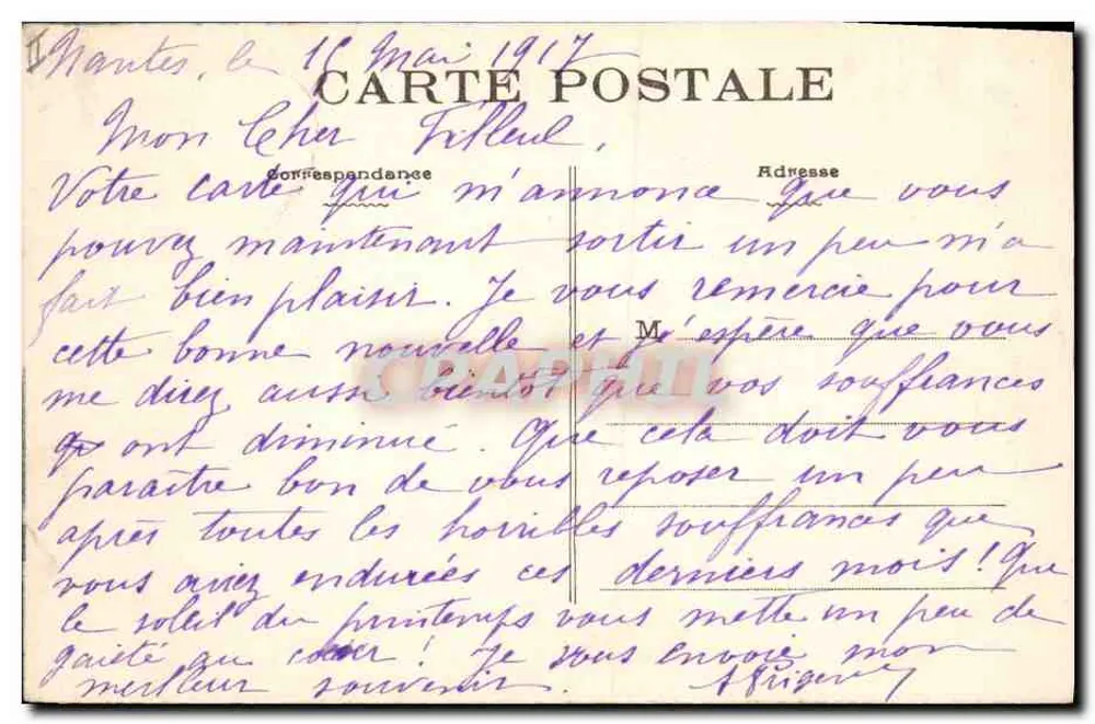 NANTES - O Palácio de Justiça — Fototipia VASSELLIER, Nantes, n°47 - Verso
