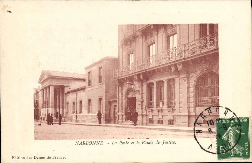 NARBONNE - A Posta e o Palácio de Justiça — Edição das Damas da França - Frente