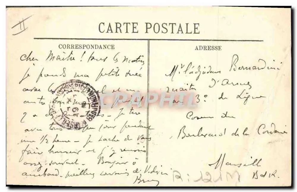 Auvergne — La Bourrée — LL, éditeur LL, n° 19 - Verso