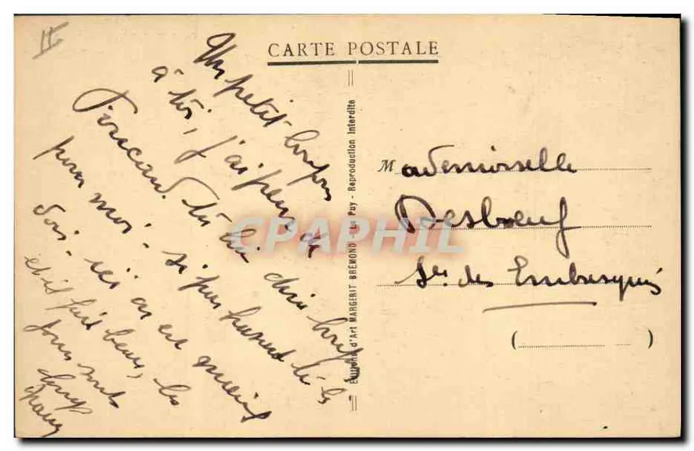 Cena de campo — três homens e uma mulher — Editor: Édouard d'Art Margerit Brémont, n° 278 - Verso