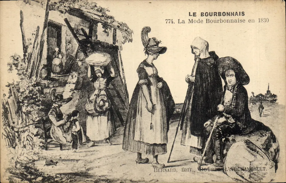 O Bourbonnais — A Moda Bourbonnais em 1830 — Bernard, Editora, Bourgoin-l'Archambault - Frente