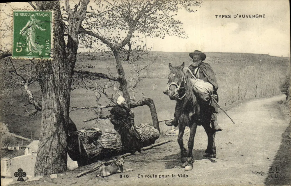 Typen der Auvergne — Auf dem Weg in die Stadt — M.T. I.L. n°876 - Vorderseite