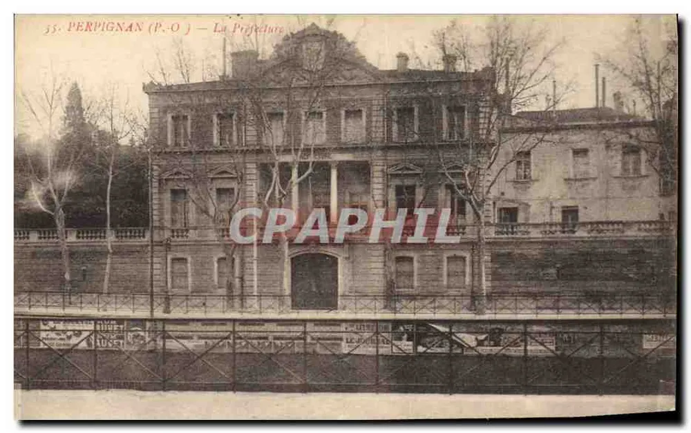 Perpignan (P.-O.) — A Prefeitura — editor P.O. n° 35 - Frente