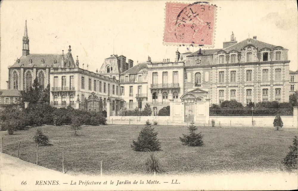 Rennes — Die Präfektur und der Garten der Motte — LL. — n°66 - Vorderseite