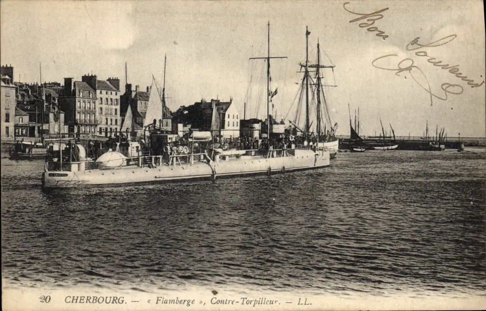 Cherbourg — « Flamberge », Zerstörer — L.L. - Vorderseite