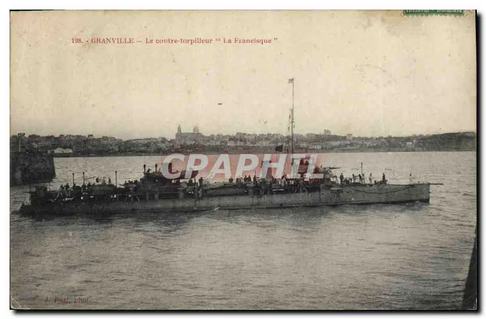 Granville — Der Torpedoboot "La Francisque" — J. Fagel, chel. - Vorderseite