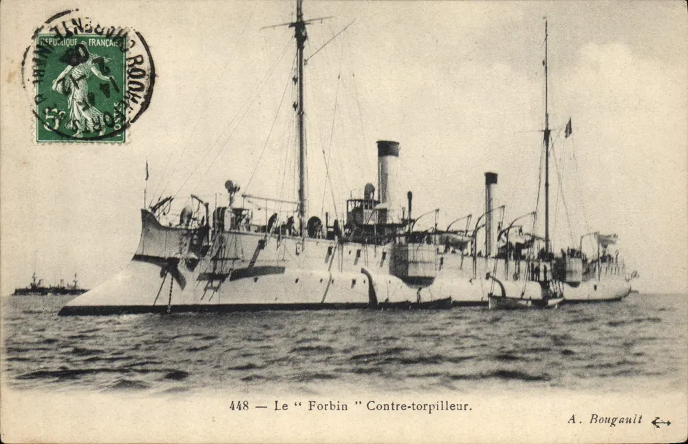 El "Forbin" Contratorpedero — 448 — A. Bougault - Anverso