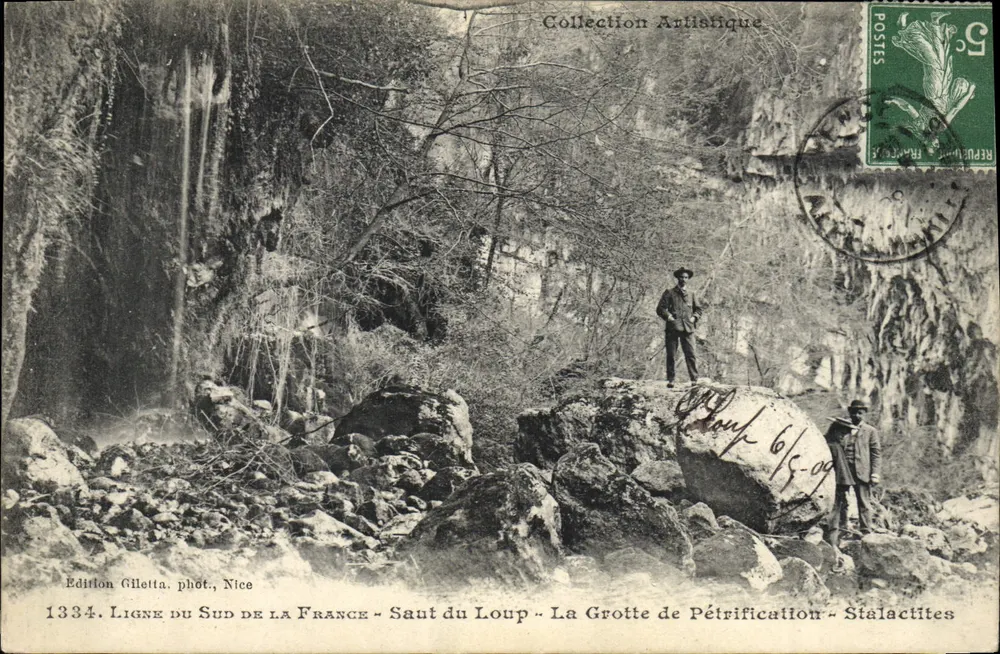 Saut du Loup - Die Versteinrungshöhle - Stalaktiten — Edition Gilletta, Foto Nice, n°1334 - Vorderseite