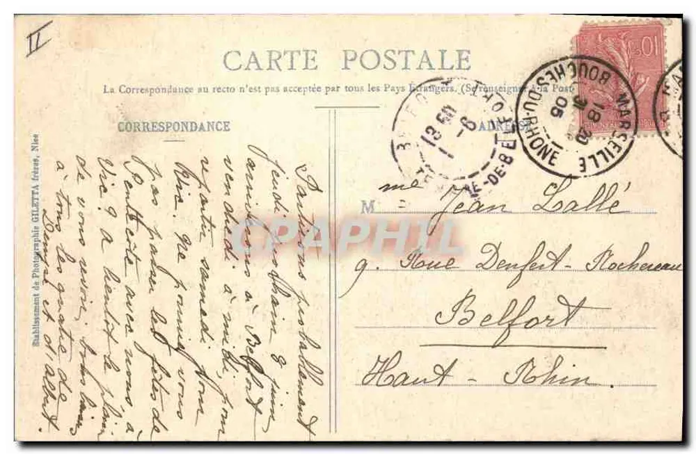 Saut du Loup - Die Höhle von Pétirification - Stalaktiten — Künstlerische Sammlung — Édition Giletta, Foto Nice - Rückseite