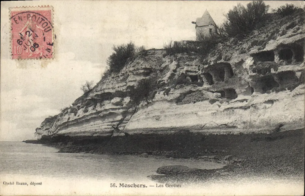Meschers — As Grutas — Cliché Braun, depositado - Frente
