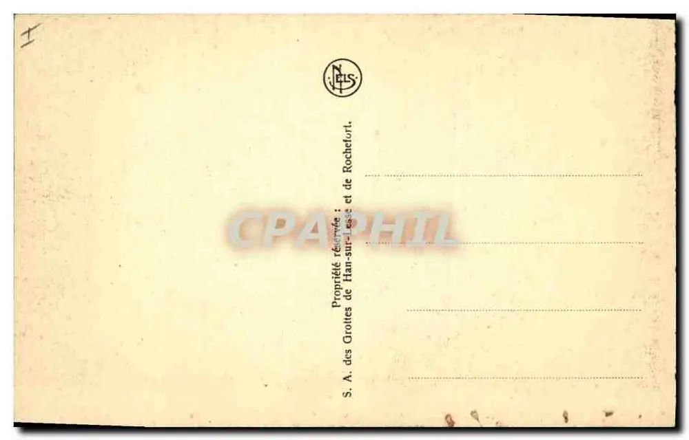 Grottes de Han — La Salle des Scarabées — Éditeur N.ES. n° 123 - Rückseite