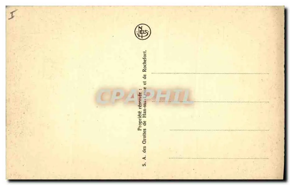 Höhlen von Han — Der Saal der Draperles — Verlag N. Jus - Rückseite