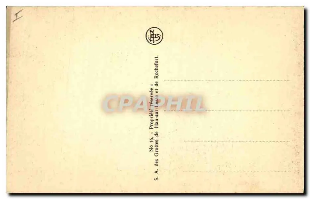 Höhlen von Han — Saal des Abgrunds — Verlag: J. Bus, Nr. 16 - Rückseite