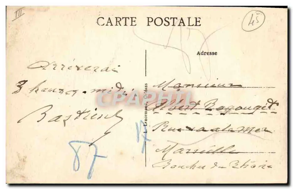 Orléans — O Tribunal — L. Lenormand, n°418 - Verso
