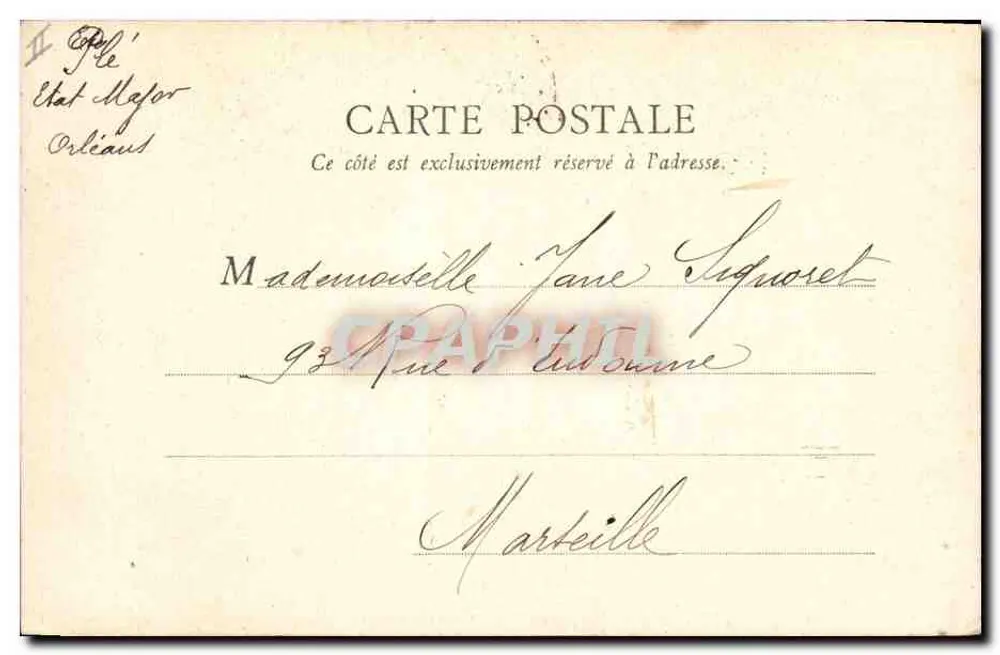 Palácio de Justiça — Orléans — Paris, editor não identificado - Verso