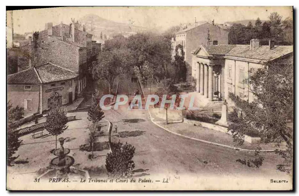 Privas — O Tribunal e Cours do Palácio — Selecto - Frente
