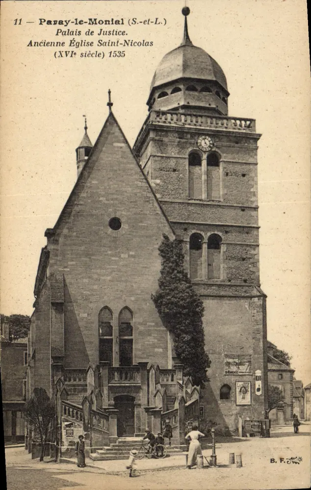 Parsy-le-Monial (S.-et-L.) — Alte Kirche Saint-Nicolas (16. Jahrhundert, 1535) — B. F. n°11 - Vorderseite