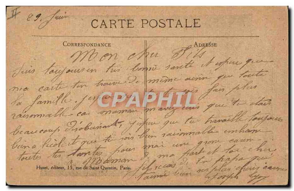 Petit-Sains (P.-de-C.) — Casa bombardeada durante a Guerra 1914-1915 — Huret, editor - Verso