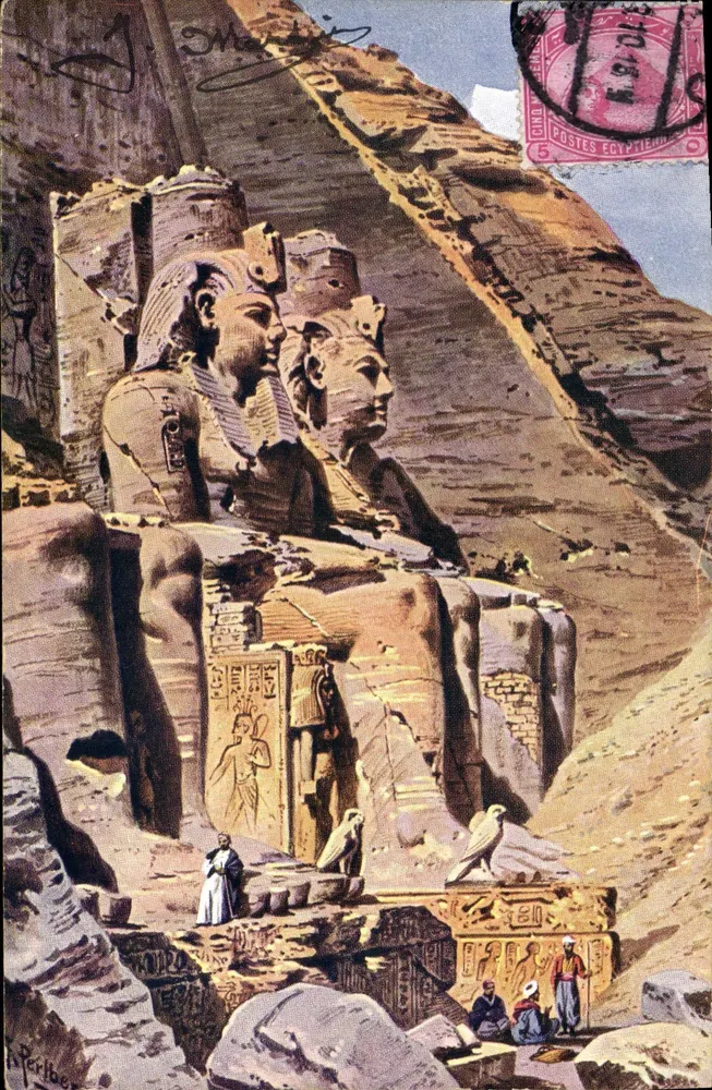 Os Colossos de Ramsés em Abou Simbel — J. Martin — R 133 - Frente