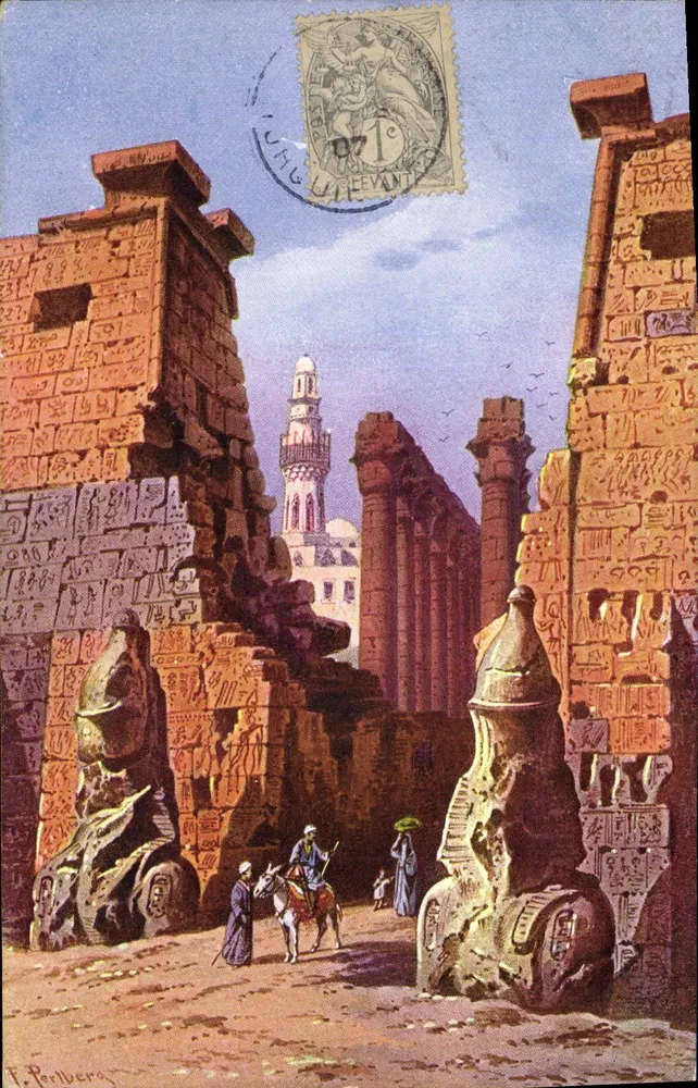 Templo de Luxor — Egito — Editores Zachariou & Noury, Sillery - Frente