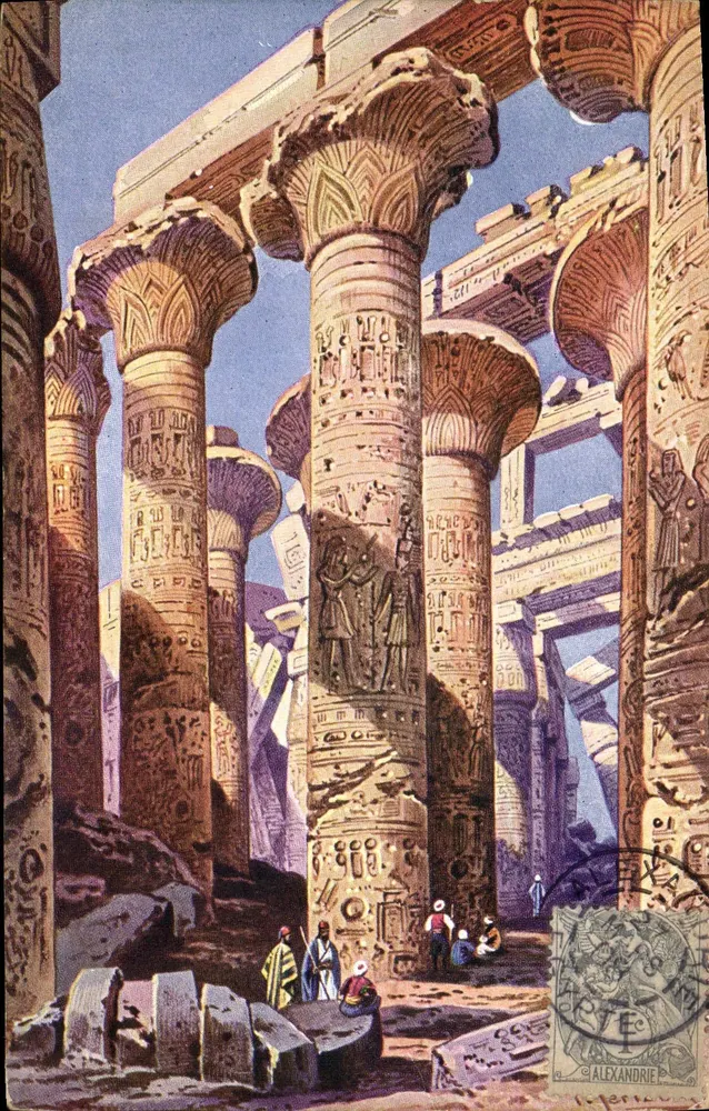 Templo de Karnak — Egito — Editor ALEXANDRIE, n° 146 - Frente