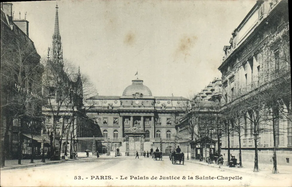 Paris - O Palácio da Justiça & a Capela Santa - editor S. L. B. n°53 - Frente