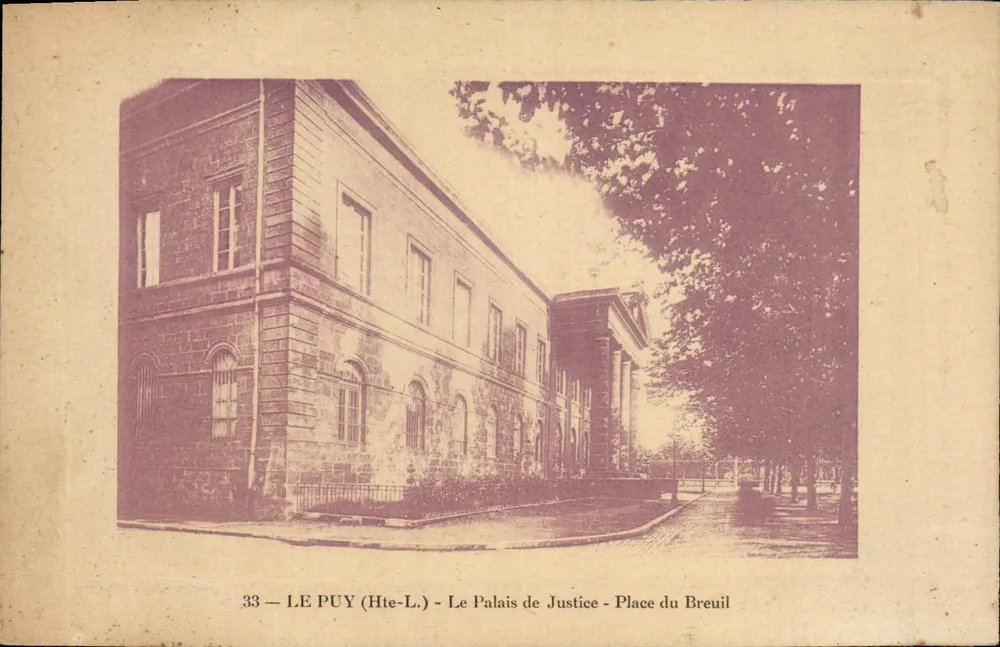 Le Puy (Hte-L.) — Das Palais de Justice — Place du Breuil — Edition Véroï-Mathieu - Vorderseite