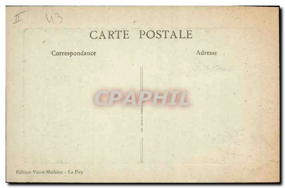 Le Puy (Hte-L.) — Das Palais de Justice — Place du Breuil — Edition Véroï-Mathieu - Rückseite