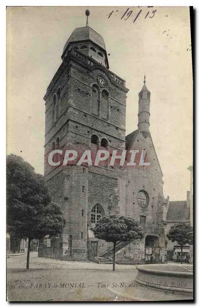 Paray-le-Monial — Turm St-Nicolas — Palast der Justiz — Nr. 8 - Vorderseite