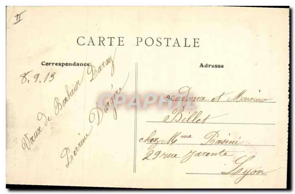 Paray-le-Monial (S.-et-L.) — Palast der Justiz und ehemalige Kirche St-Nicolas — B. F., Paris - Rückseite