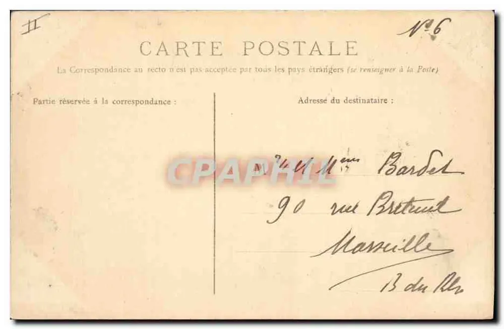 Poitiers — Palast der Gerechtigkeit — Tour Maubergon — anonymer Verleger, Seriennummer 10 - Rückseite