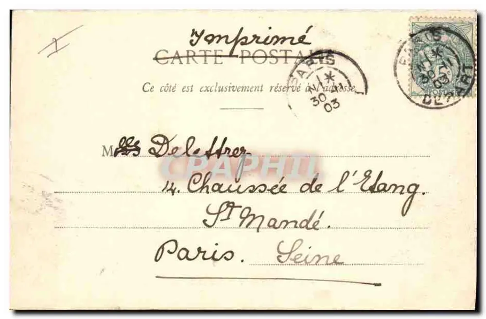 Paris — Das Palais de Justice und die Sainte-Chapelle — Unbekannter Verlag, Nr. 53 - Rückseite