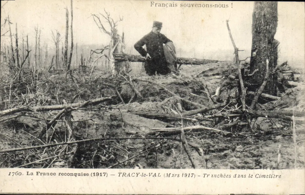 Tracy-le-Val — Schützengräben in der Cimelière — Photo Express, V. de Paris, Nr. 1760 - Vorderseite