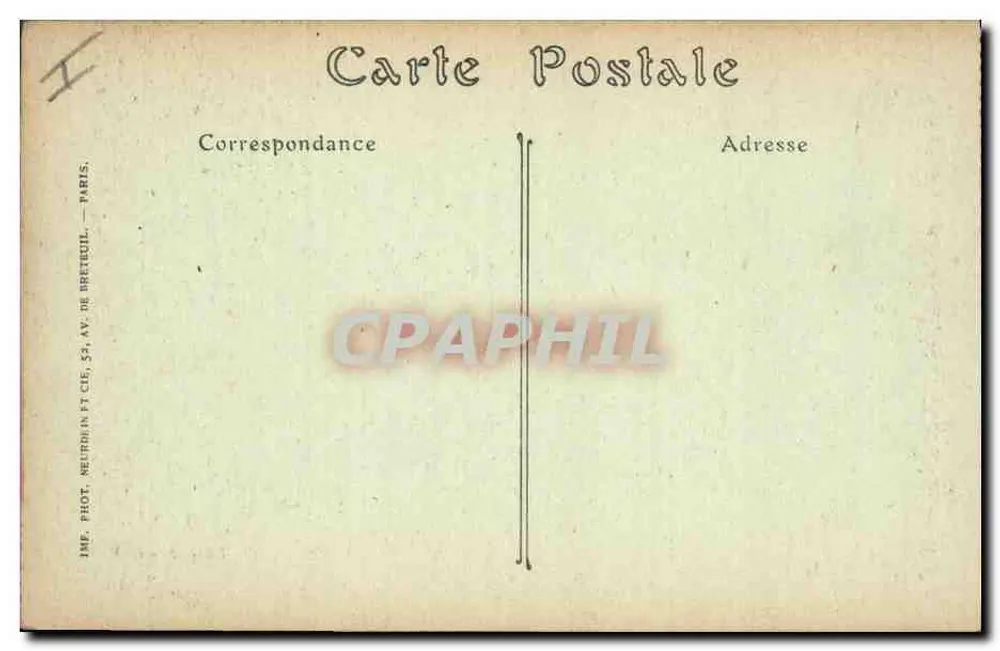 Soissons — Der Cloister-Platz und die Kathedrale — Impr. Phot. Neurouin & Cie, Soissons - Rückseite