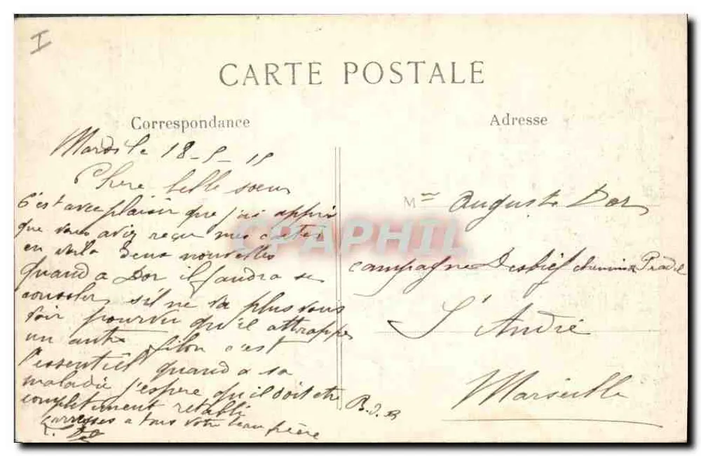Soissons — Rue du Poil d’Étain após o bombardeio — L.C. N. P.A. - Verso