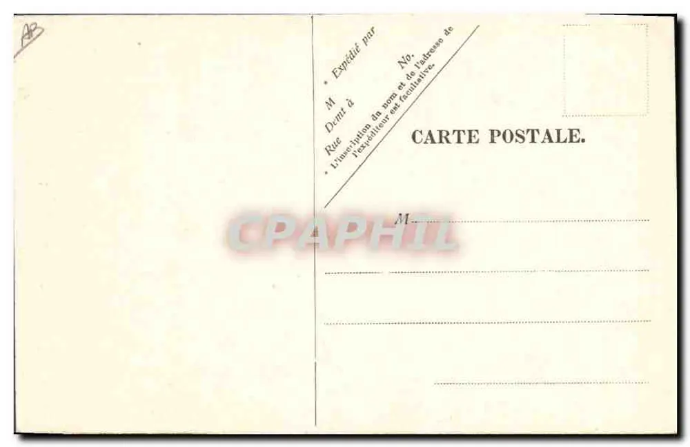 Village auvergnat — homem com vaca — Type Auvergnat n°35 - Verso
