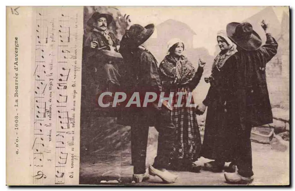 A Bourrée da Auvergne — 1908 — J. Goutitanges, Éd. (P.-de-D.) - Frente