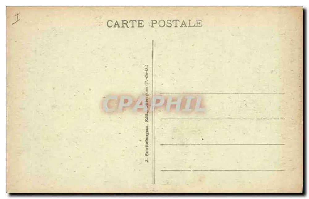 A Bourrée da Auvergne — 1908 — J. Goutitanges, Éd. (P.-de-D.) - Verso