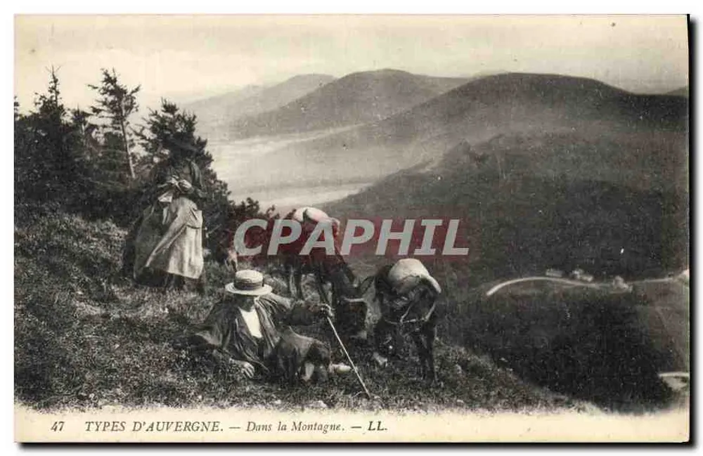 Tipos da Auvergne — Na Montanha — LL. - Frente