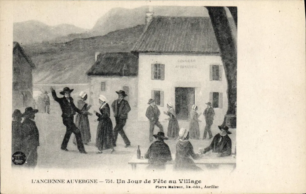 Das alte Auvergne – 751. Ein Tag des Festes im Dorf — Pierre Maireaux, lis.-édit., Aurillac - Vorderseite