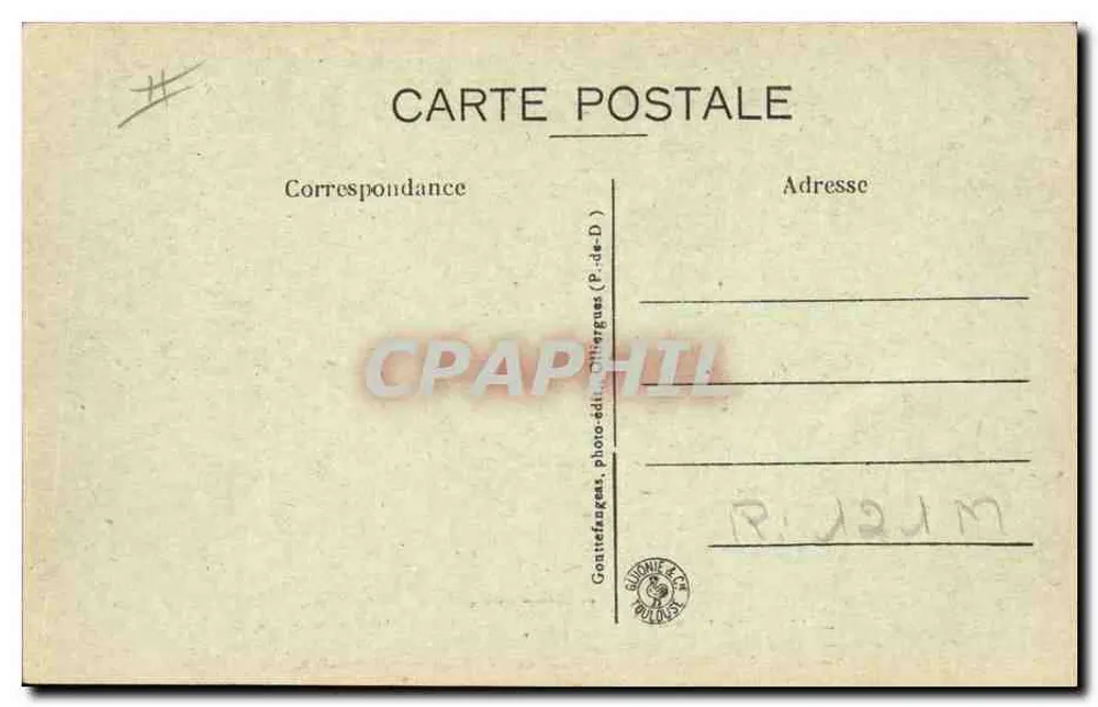 Três mulheres auvergnatas — A Auvergne — G. d'O. - Verso