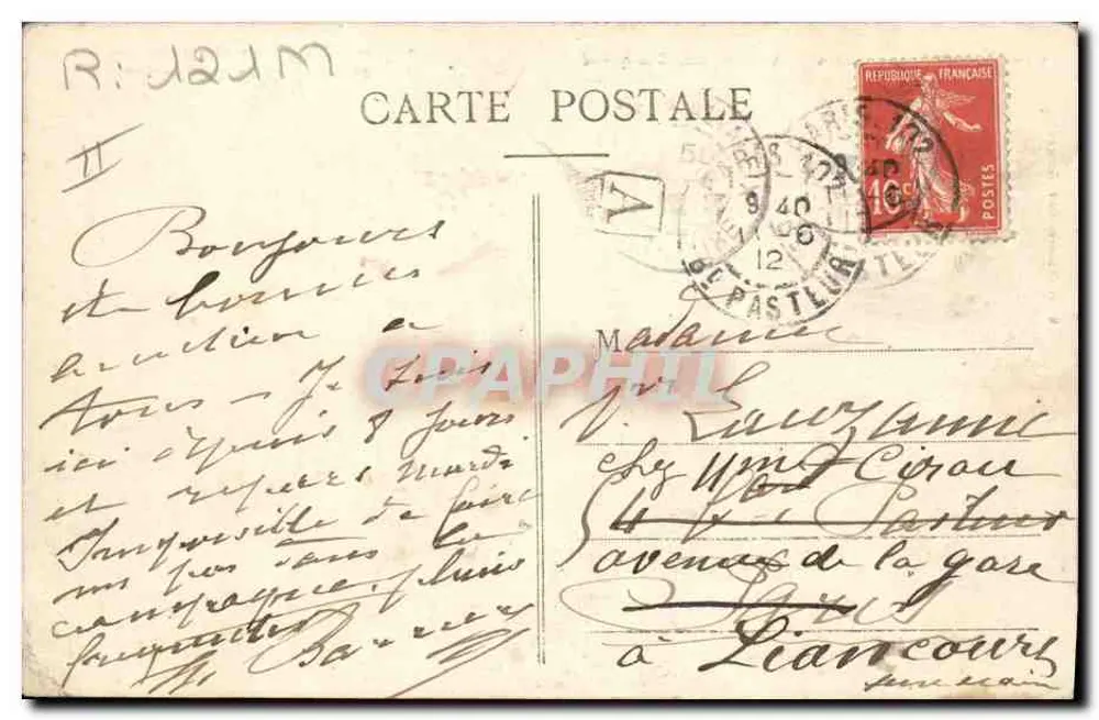 Types du Centre — Avisa lo bello fillo qué sé — A. de Nussac, édit. Guéret - Verso