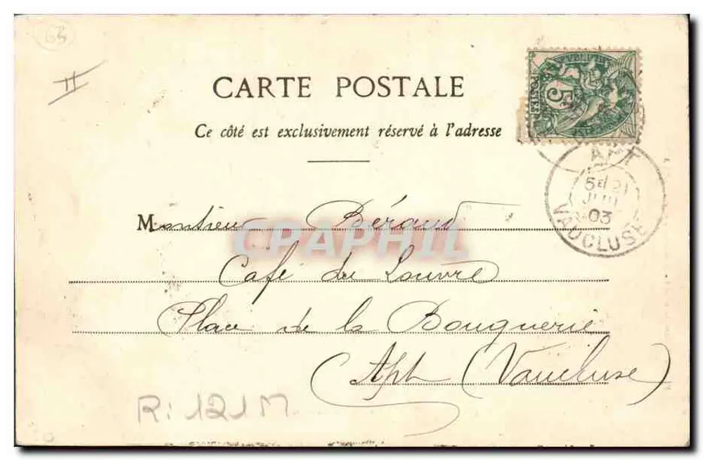 Auvergne - Paysannes revenant du Marché — P. Julliot, Cravant-Fermont, n°214 - Rückseite