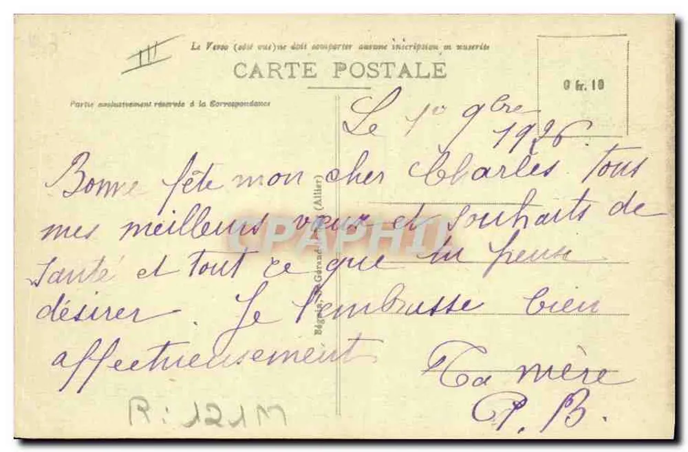 Pittorelle von Le Velay — Eine Hochzeit in der Nähe des Puy — Idsel, n° 244 - Rückseite