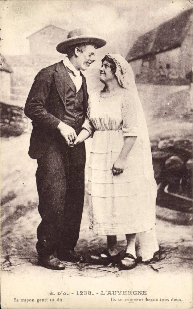 Casal da Auvergne — cena de casamento — G. D'O., n°1238 - Frente